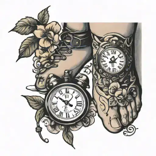 Watches And Baby Feet Shadows Simple Small