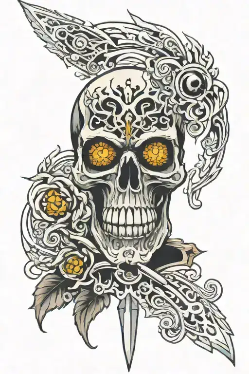 Razor Blade Skull Eyes