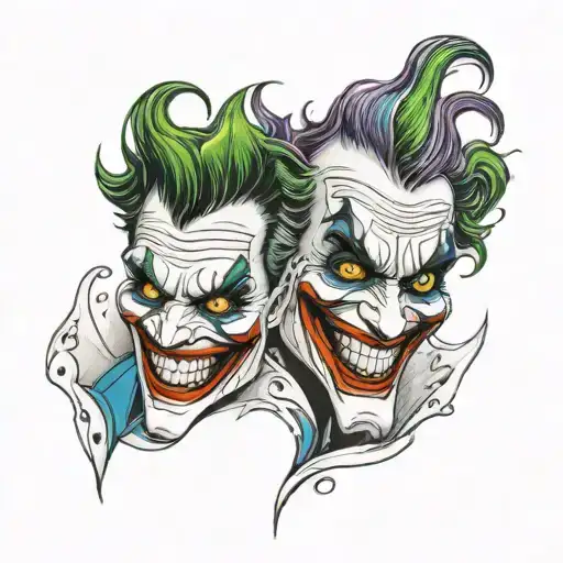 Two Faced Joker Heavy Smile Realistic