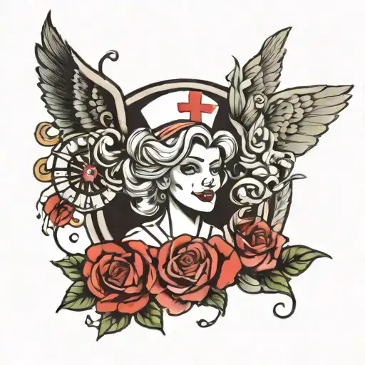Nurse And Mom Tattoo Design