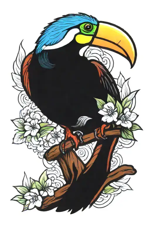 Rainbow Billed Toucan
