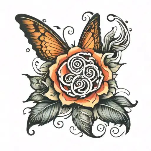 Line Tattoo Design Inspired Words