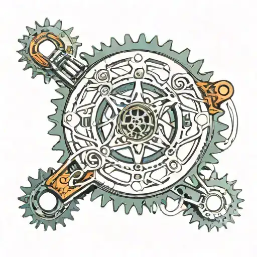 Mountain Bike Chainring With Compass Surrounded