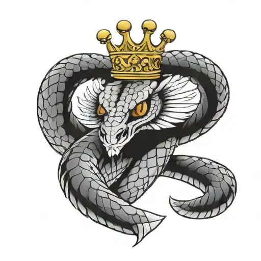 A Cobra With Wings And A Crown In Its Paws