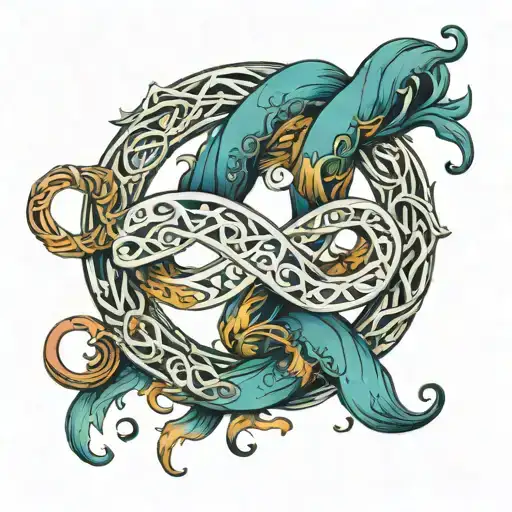 Infinity Symbol Intertwined With The Word Dye