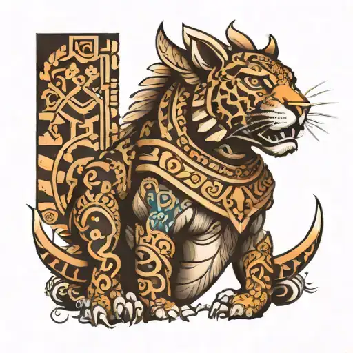 Aztec Jaguar Warrior Sleve