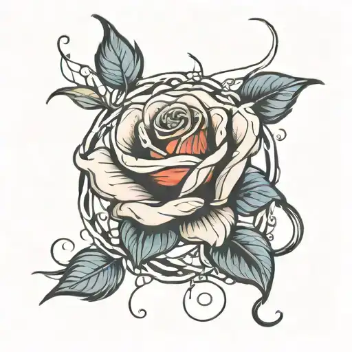 Rose Intertwined Representing Different Aspects