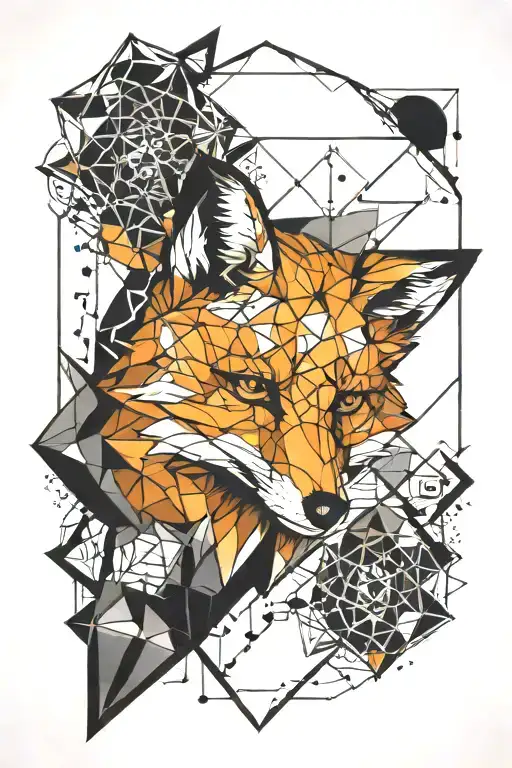 Geometric Fox With Octagons