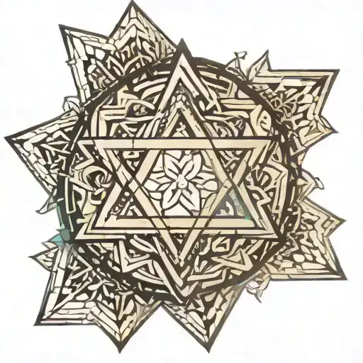 Star Of David Geometric Mandala Design