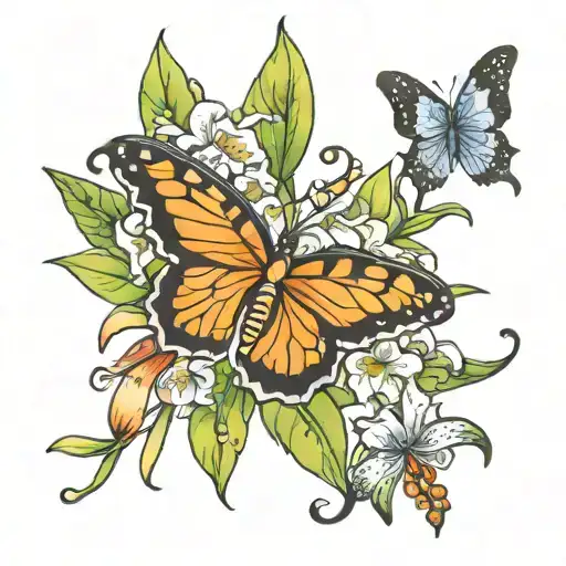 The Name Irene With Tiger Lily Flowers Growing