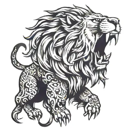 Roaring Lion And A Person