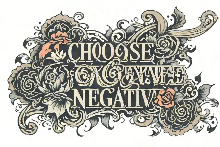 The Word Choose Negative Space