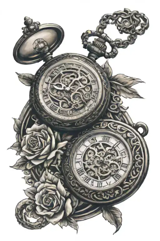 2 Pocket Watches Using Roman