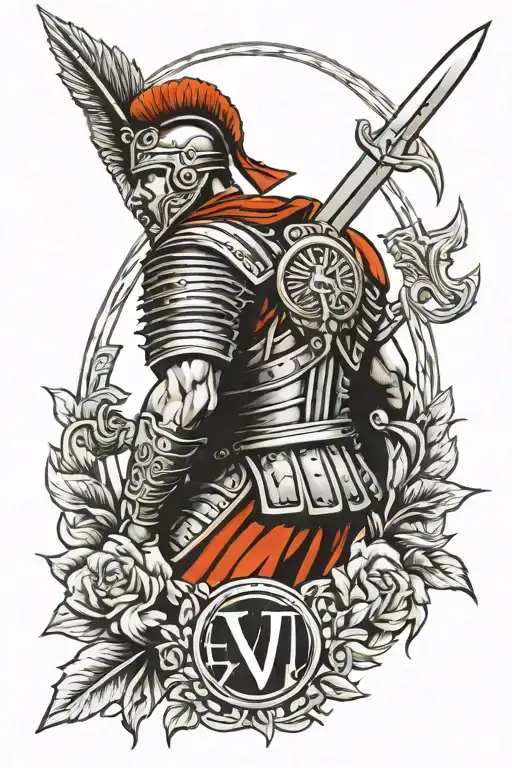 Roman Legionare With Roman Numerals Vii