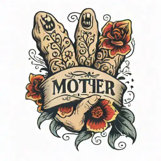 Hand With Bible Verse Underneath Its Paws And Mother Name