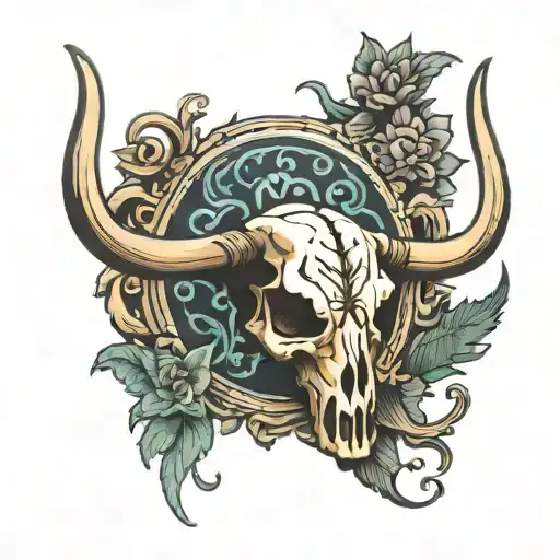 Longhorn Skull Tramp Stamp