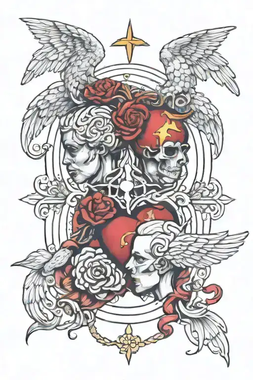 The Balance Of The Brain And Heart Of Good And Bad Angels