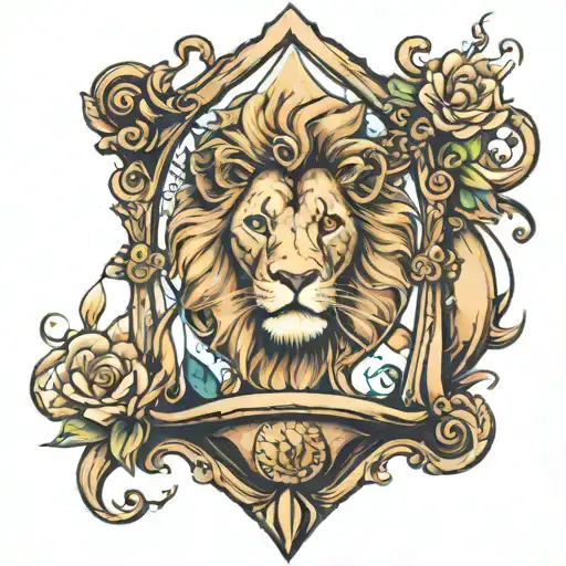 Lion In An Hourglass