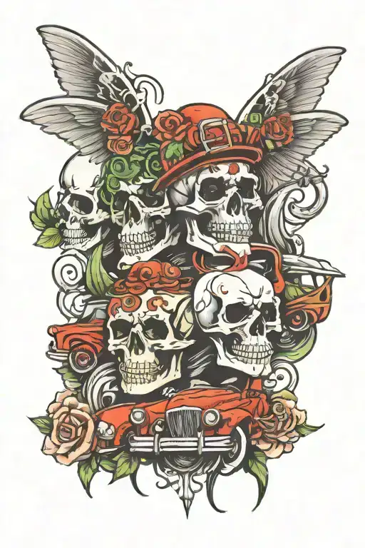 Cars And Skulls And Irish Design