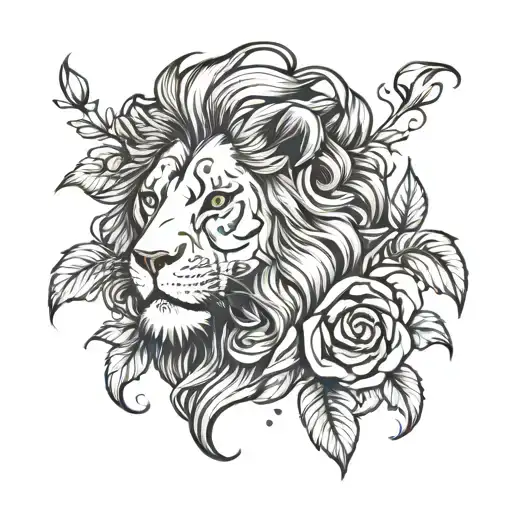 Lion And Rose Sleeve