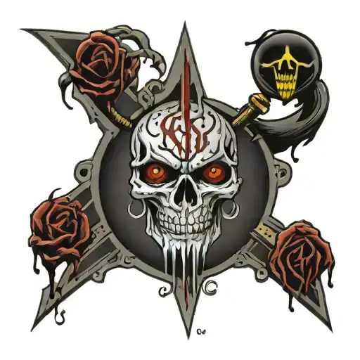 Bloody Scar With The Inscription 666