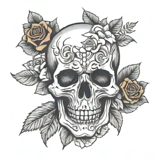 Skull And Roses