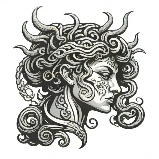 Half Medusa Head Profile
