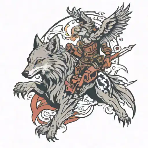 Wolf And Eagle At War