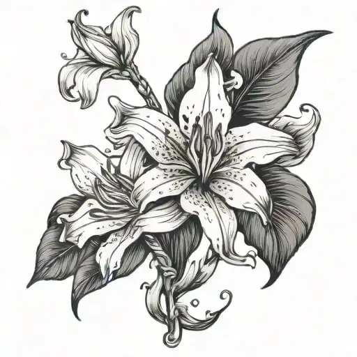 The Flower Of The Lily With Nksm Inside