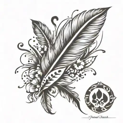 Feather And Paw Prints