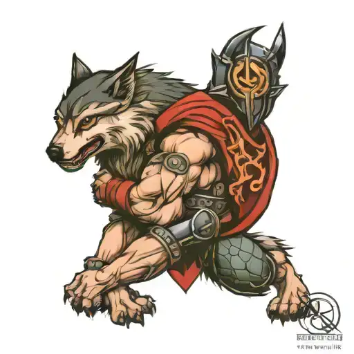 Spartan With A Wolf