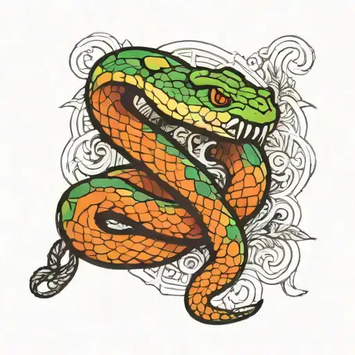 Snake On The Right Hand