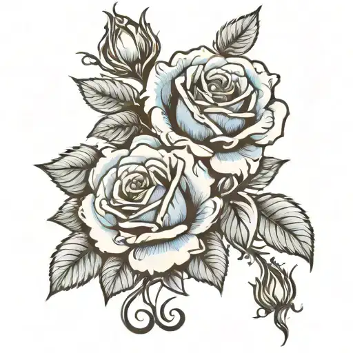 Black And Blue Roses