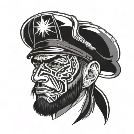 Facial Tattoo For Military Soldier