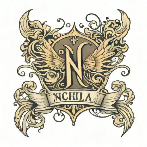 Nicholas Fine Line Name Tattoo Symbol