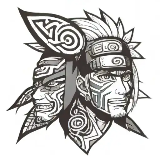 Naruto Konoha Headband Wrapped On Thigh