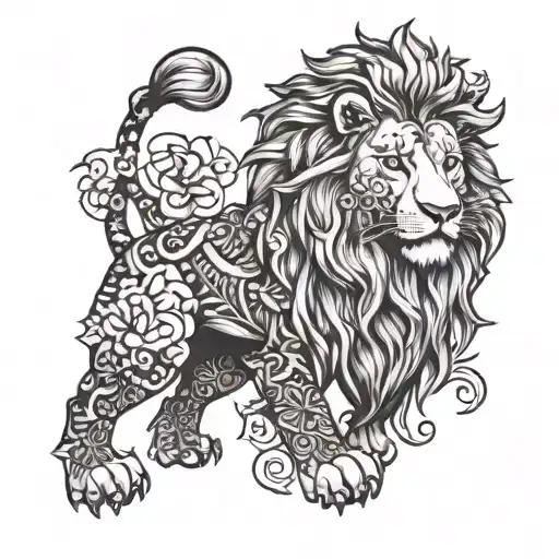 Lion Blackwork