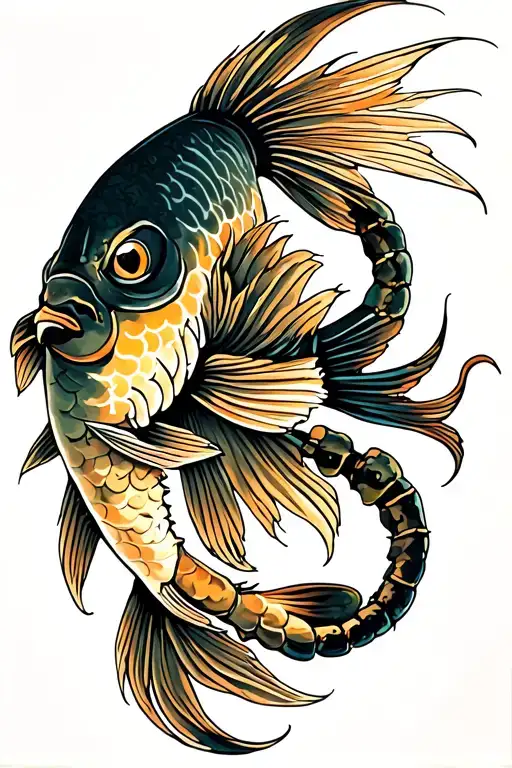 Fish With Sagittarius And Scorpion Tail