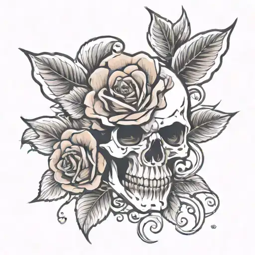 Skull And A Rose