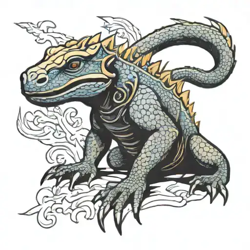 Ravenous Komodo Dragon