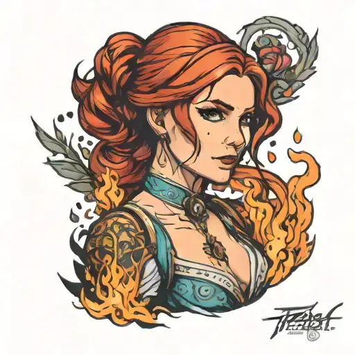 Triss Merigold With Fire