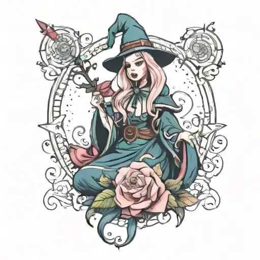 Girly Wizard With A Rose