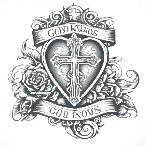 God Knows Your Heart With Crosses And Jesus