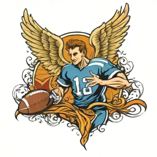 Football Player Angel Wing