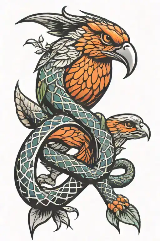 Turul Bird And Snake