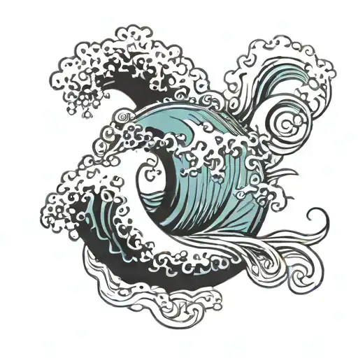 Arm Bands Waves Crashing In The Background