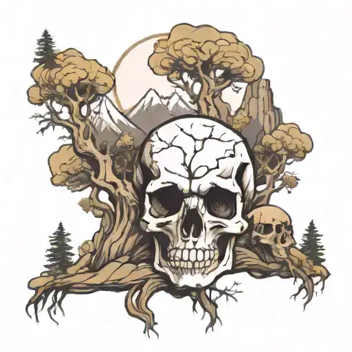 Skull Mountains Trees