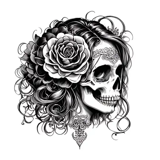 Skull Girl Face Morphing