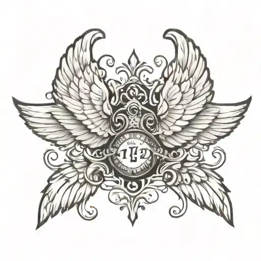 Wings On Chest With Year Of Birth