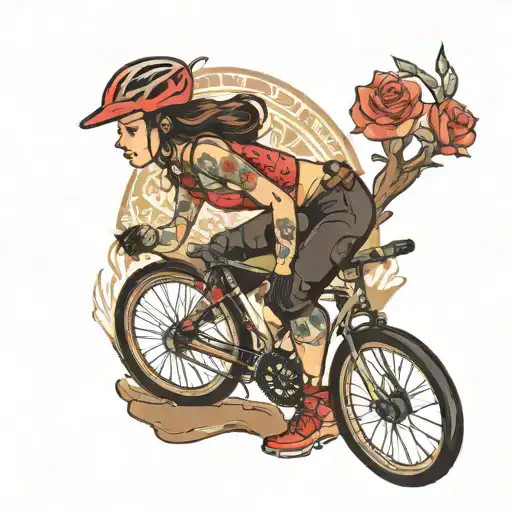 Mountain Biker Pin Up Girl